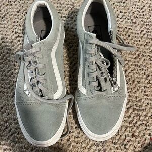 Vans Gray and White Women's Shoes